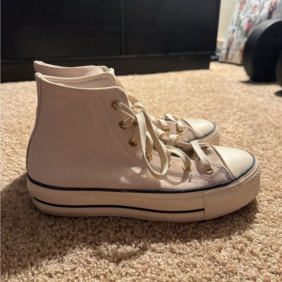Converse Light Pink Platform High-Top Sneakers - Picture 3 of 5
